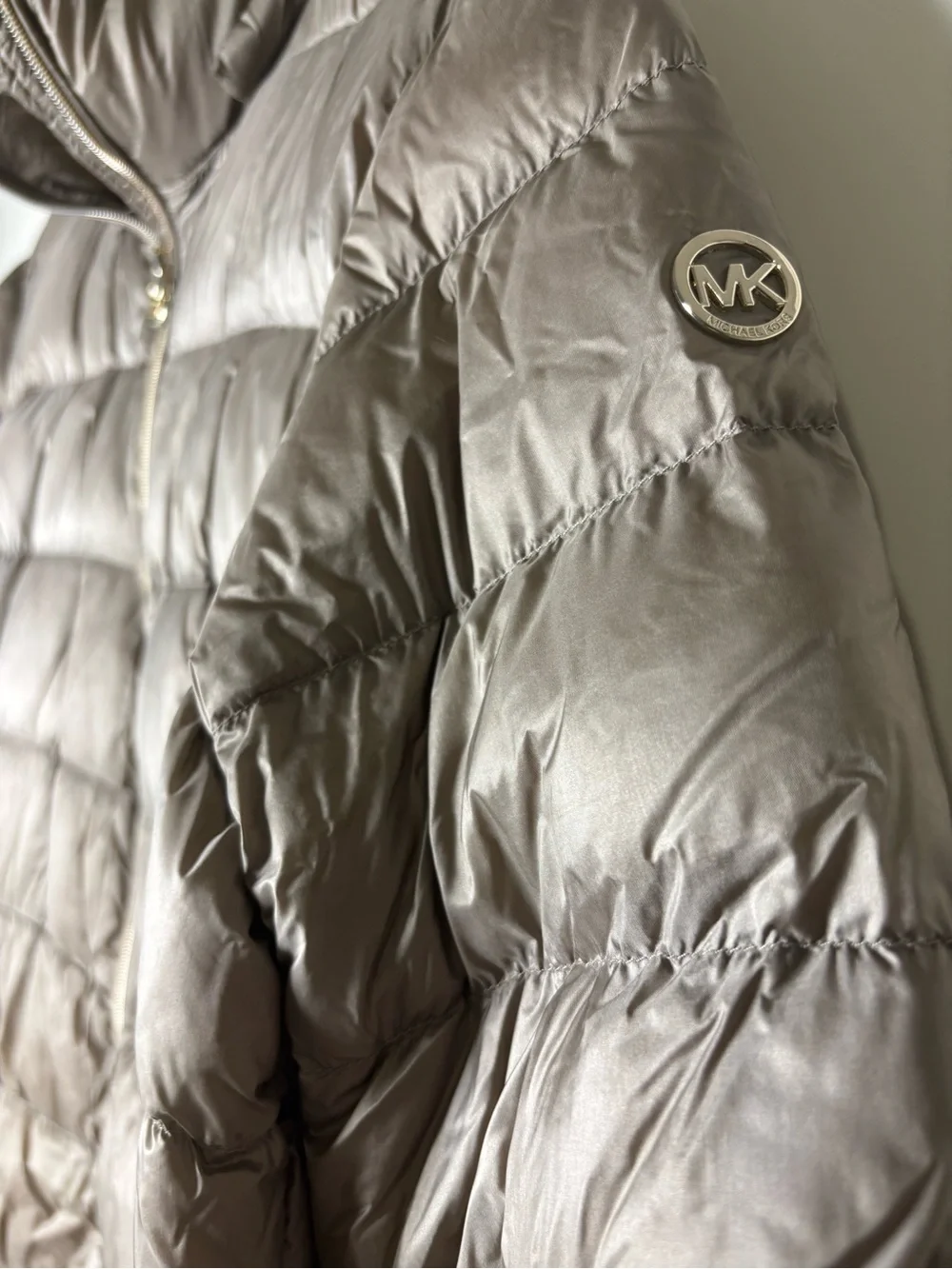 Michael Kors Packable Down Puffer Taupe Jacket-XL